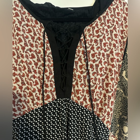 Bohemian, multi patterned, free flowing dress. - Picture 2 of 10